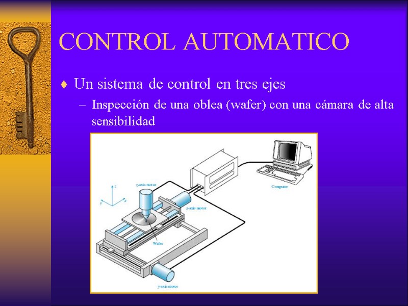 Un sistema de control en tres ejes Inspección de una oblea (wafer) con una